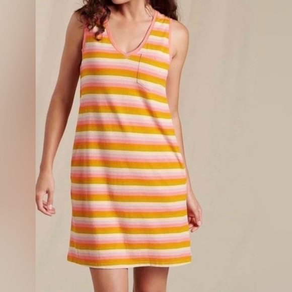 Toad and Co Sleeveless Dress made with Organic Cotton and Hemp Medium - Picture 1 of 13